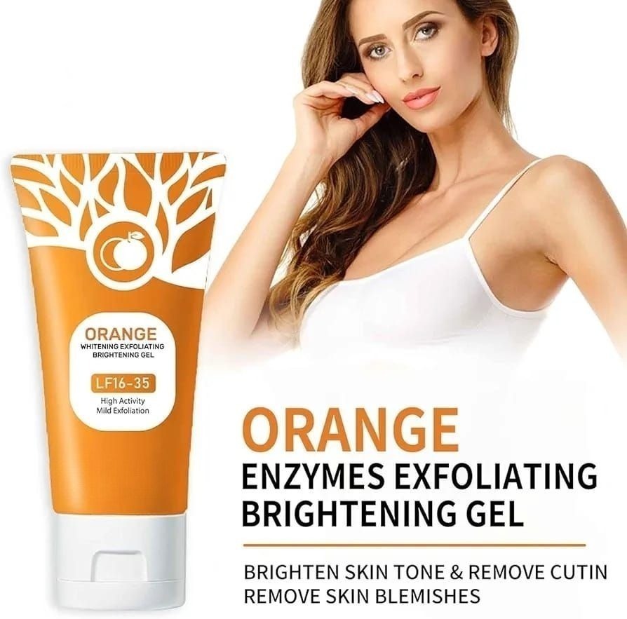 Orange Enzyme Exfoliating Brightening Gel – Deep Cleansing Tan Removal & Instant Glow Facial